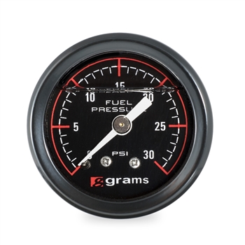 Grams Performance Fuel Pressure Gauge, 0-30 PSI