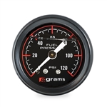 Grams Performance Fuel Pressure Gauge, 0-120 PSI