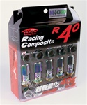 Project Kics R40 NeoChro Racing Composite Lug Nuts - 12x1.50mm (20 piece Lug Nut Set)