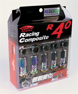 Project Kics R40 NeoChro Racing Composite Lug Nuts - 12x1.25mm (20 piece Lug Nut Set)