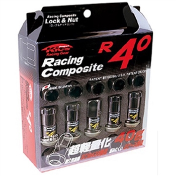 Project Kics R40 Racing Composite Lug Nuts with Locks - 12x1.25mm (16 piece Lug Nut Set with 4 Locks)