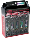 Project Kics R40 REVO NeoChro Racing Composite Lug Nuts - 12x1.50mm (16 piece Lug Nut Set with 4 Locks)