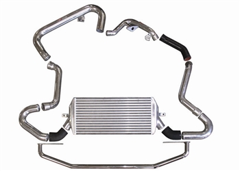 Injen Front Mount Intercooler Kit w/ bumper support beam and Polished Piping for the 2008-2009 Subaru Impreza STI with the 2.5-liter, EJ25 engine
