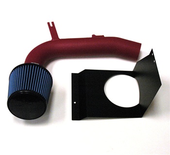 Injen Cold Air Intake System for the 2008-2009 Subaru Impreza WRX, STI 2.5L 4 Cyl. Incl. heat shield w/ AMSOIL Ea Nanofiber Air Filter - Wrinkle Red