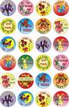 Hebrew Encouragement Stickers - 24/sheet - 10 pack