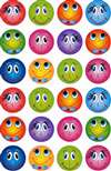 Smiley Faces - Small - 24/sheet - 10 pack