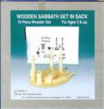 Shabbat in a Sack - 10 Wooden Pieces