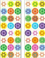 Magen David Stickers - 24/sheet - 10 pack