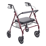 Drive Bariatric Red Rollator Walker