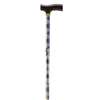 Lightweight Adjustable Computer Plaid Folding Cane with T Handle