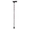 Lightweight Adjustable Purple Floral Folding Cane with T Handle