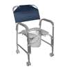 Lightweight Portable Shower Chair Commode with Casters