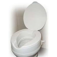 4" Raised Toilet Seat with Lock and Lid