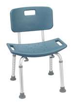 Teal Bathroom Safety Shower Tub Bench Chair with Back