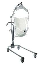 Chrome Hydraulic Patient Lift with Six Point Cradle