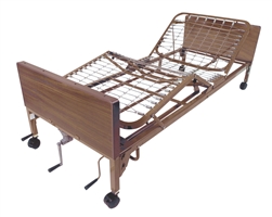 Multi Height Manual Hospital Bed with Half Rails