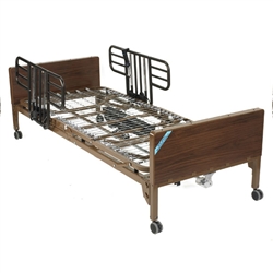 Delta Ultra Light Semi Electric Bed with Half Rails and Therapeutic Support