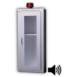 Tall AED Wall Cabinet with Alarm & Strobe