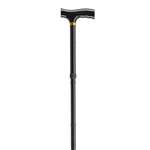 Lightweight Adjustable Black Folding Cane with T Handle