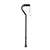 Foam Grip Offset Handle Black Walking Cane