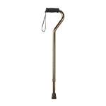 Foam Grip Offset Handle Bronze Walking Cane