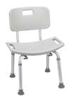 Grey Bathroom Safety Shower Tub Bench Chair with Back