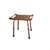 Adjustable Height Rectangular Teak Bath Bench Stool