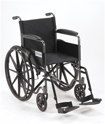 Silver Sport 1 Wheelchair with Full Arms and Swing away Removable Footrest