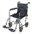 Lightweight Steel Transport Wheelchair with Fixed Full Arms