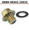 Engine Oil Pan Bump Steel Drain Plug Bolt with Gasket for Toyota
