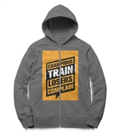 Gray Front Pockets Hoodie