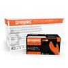 Ammex GWON4X100/10 - Nitrile Industrial Gloves Raised Diamond Texture Powder Free 8-mil Orange 10-Boxes Per-Case