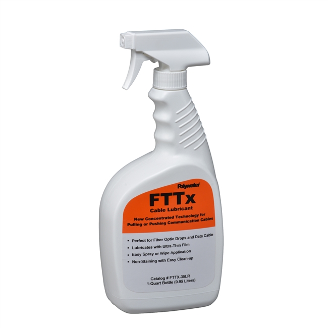 Polywater FTTx-35LR/12 - Cable Lubricant 1-qt. Spray Bottle 12-Pack