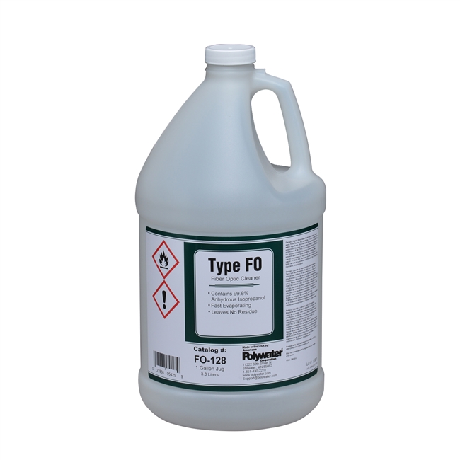 Polywater Type FO-128/4 - Fiber Optic Cleaner 1-qt Bottles 4/Pack