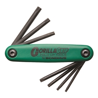 Bondhus 12636 - GorillaGrip Security Tamper Resistant Torx 7PC Fold Up Set