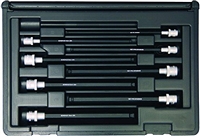 Bondhus 30887 - ProHold Tip Ball End Bit 8PC Set w/Sockets-6" Bits, 3-10mm Metric w/Case