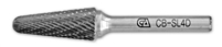 Continental  CB SLXD/10PK - Conical Ball Nose Double Cut Carbide Rotary Burr Bits - 10/PACK