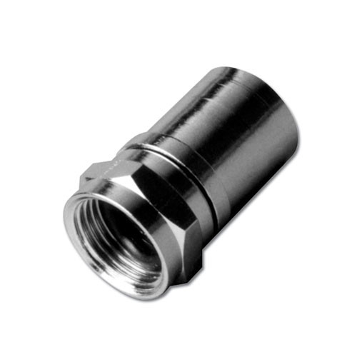 Channel Vision 2104QS/100 - F-Connector Crimp-on Type for RG6 Quad Shield 100-Pack