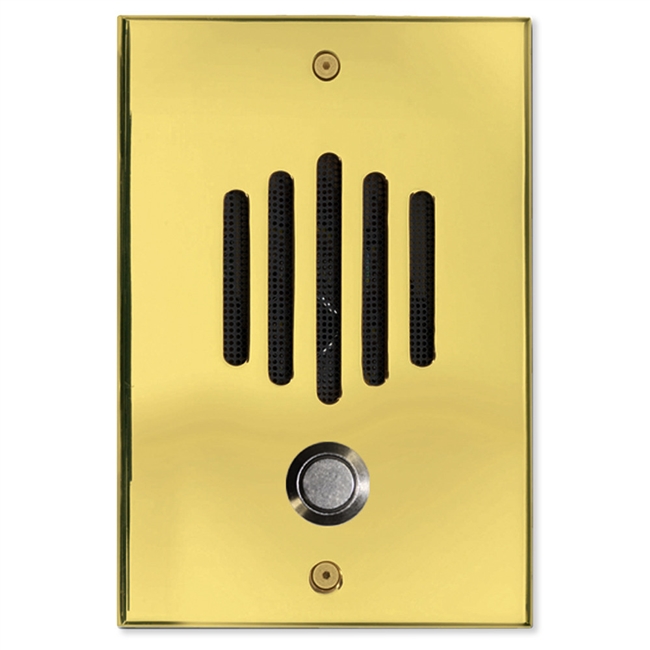 Channel Vision DP 0222P-PB - Polish Brass 1/4â€³ Intercom Large Door Speaker (Panasonic)