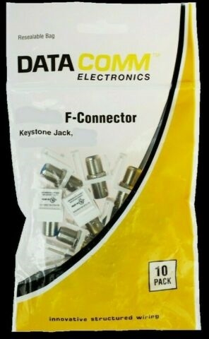 DataComm 20-3302-XX-10 - 3.0 GHz F-Connectors Keystone Insert, Female x Female - 10-Pack