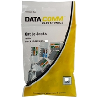 DataComm 20-3425-XX/25 - CAT5e Unshielded Keystone Jacks 25-Pack