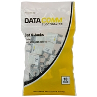 DataComm 20-3426-XX-10 Cat6 Unshielded Keystone Jack 10-Pack