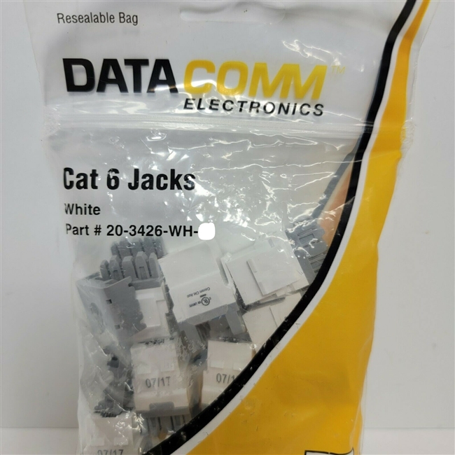 DataComm 20-3426-XX-25 - Cat6 Unshielded Keystone Jack 25-Pack