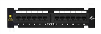 DataComm 20-5602 - 12-Port Cat6 Mini Patch Panel w/89D Mounting Bracket