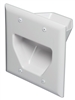 DataComm 45-0002-WH - 2-Gang Recessed Low Voltage Cable Management Plate - White