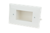 DataComm 45-0008-WH - 1-Gang Recessed Low Voltage Cable Management Plate - White
