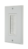 DataComm 45-0018-WH - 1-Gang DÃ©cor Style Brush Insert w/DÃ©cor Wall Plate Standard Size - White