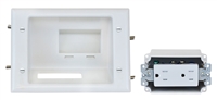 DataComm 45-0071-WH - Recessed Low Voltage Media Plate w/15 Amp Duplex Receptacle White