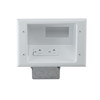 DataComm 45-0072-WH - Recessed Low Voltage Media Plate w/20 Amp Duplex Receptacle White