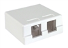 Dynacom 10600-SB2 WH/10 - 2-Port Surface Mount Keystone Box - White 10/Pack